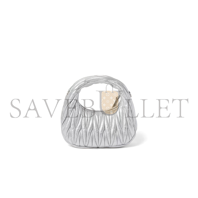 MIU MIU WANDER MATELASSÉ NAPPA LEATHER HOBO MINI BAG 5BP078 (17.5*14*5.5cm) MIU MIU WANDER MATELASSÉ NAPPA LEATHER HOBO MINI BAG 5BP078 (17.5*14*5.5cm)